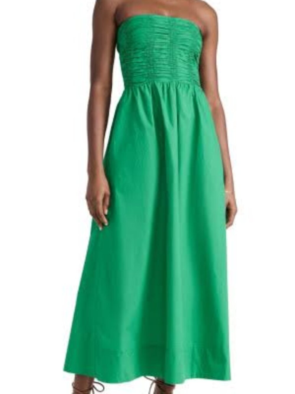 Faithfull the Brand Dominquez Midi Dress in Verde, XS, NWT